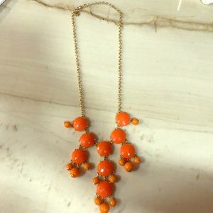 J. Crew orange drop flower necklace